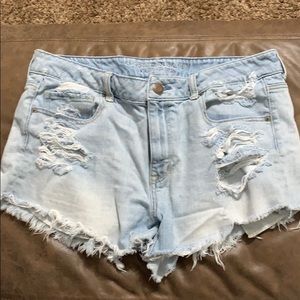 Jean distressed shorts